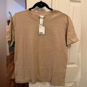 NWT H&M basic tan t shirt short sleeve size medium
